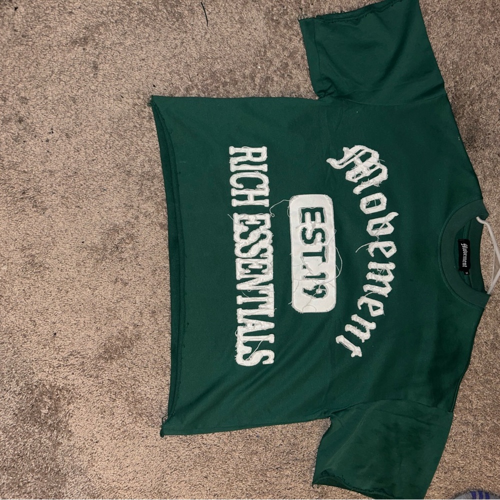 Rich Essentials Green Oversized T-Shirt